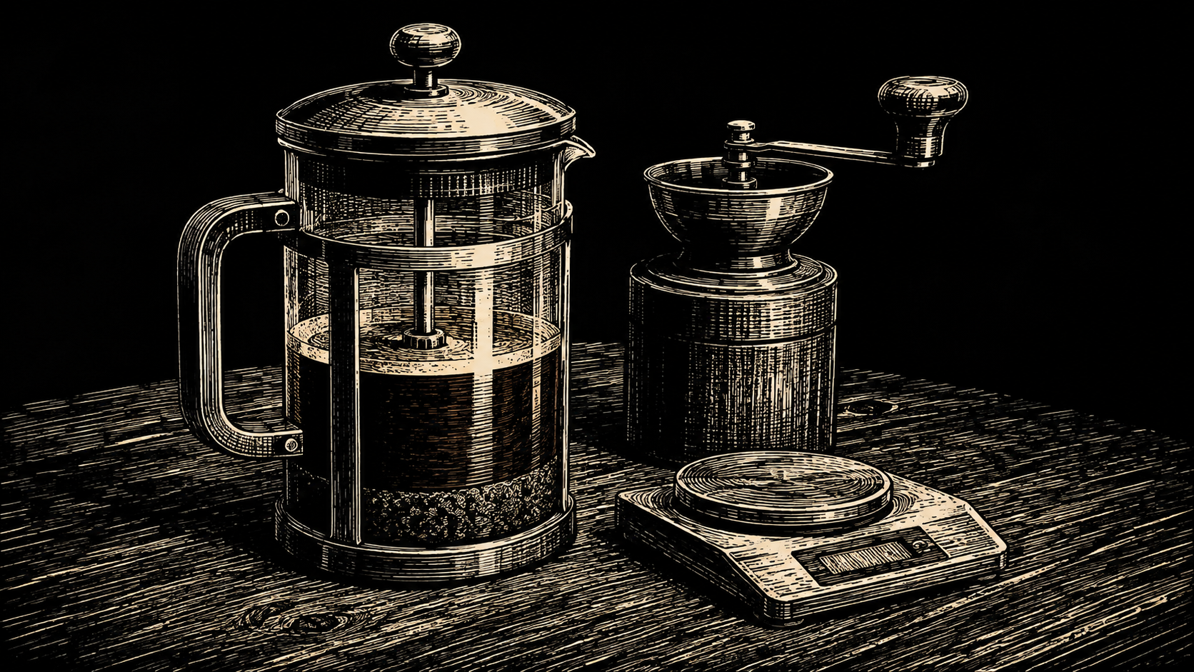 French Press Kaffee zubereiten